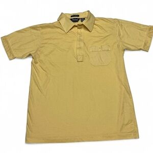 Vintage 80s Par Four Yellow Golf Polo with Pocket Men’s Medium Retro